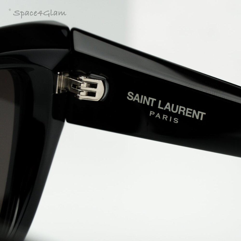 BRAND NEW Saint Laurent SL552 001 Black Black Cat Eye Women Sunglasses - Picture 5 of 10